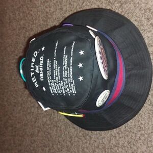 RETIRED but REHIRED Men's Novelty Hat with Buttons